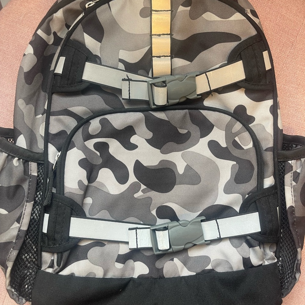 Pottery Barn Kids Camouflage Gray Backpack